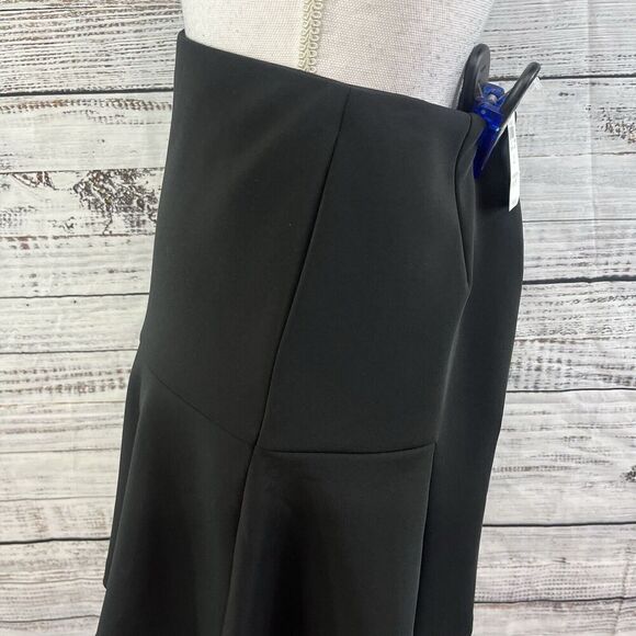 Ann Taylor Skirt size 2 Black Stretch A Line Above Knee Length Stretch Cocktail - Picture 5 of 9